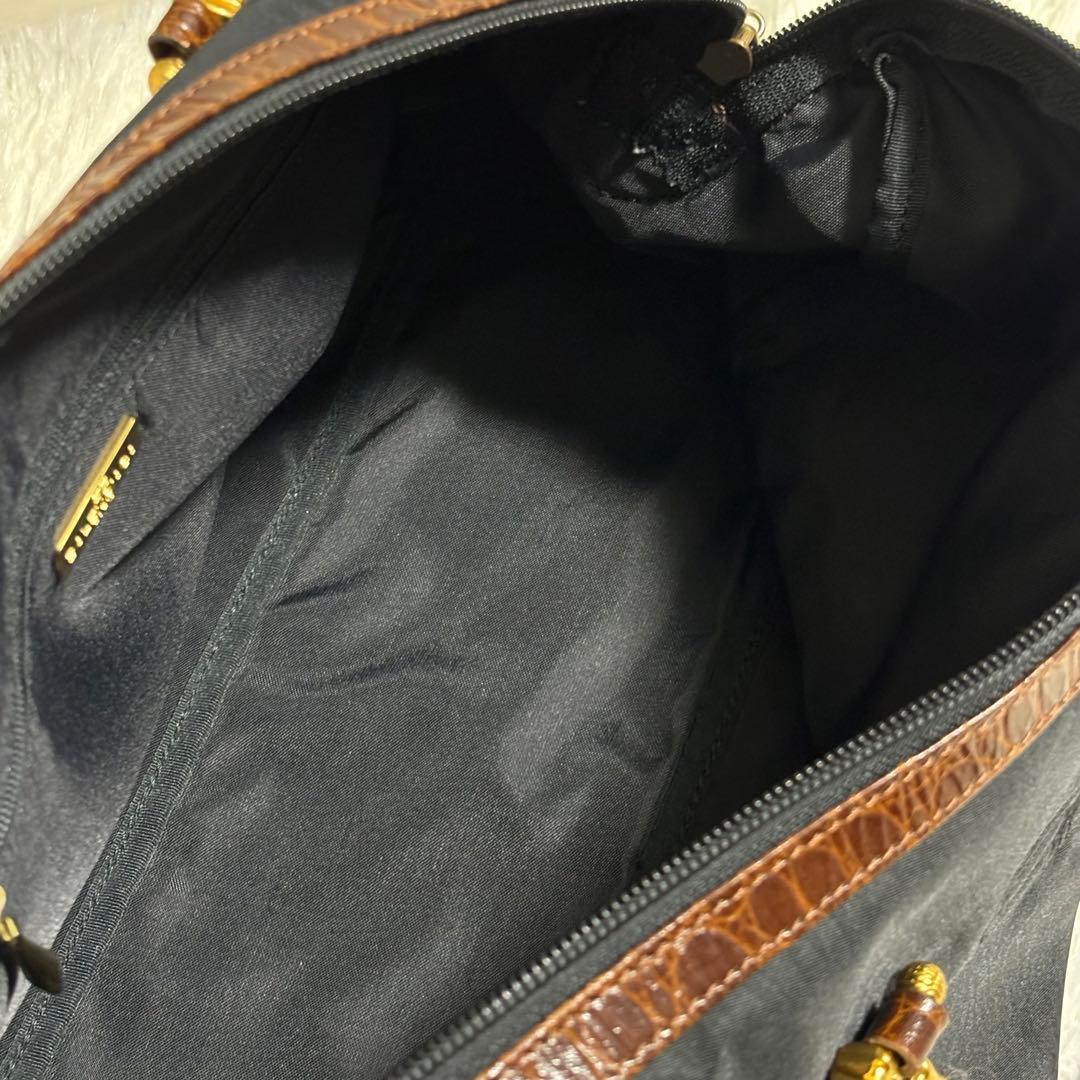 バレンシアガ ボストンバッグ ライセンス 2way クロコ型押し ナイロン