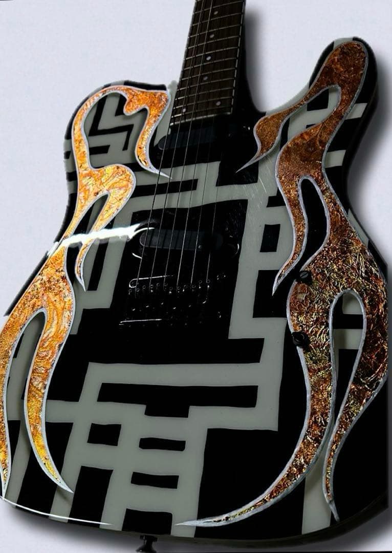 TEJ 布袋モデル風　G柄ファイヤーペイント ※珍しい24F仕様⭐︎samick⭐︎ 布袋寅泰さん本人使用ギターのG柄を再現しよう！【第2弾】 TEJ-70を