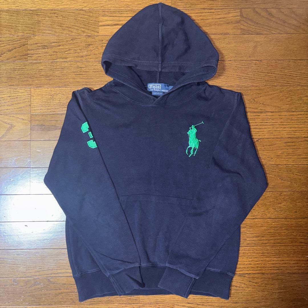 Polo Ralph Lauren 90s パーカー フーディ ネイビー 短丈 - メルカリ