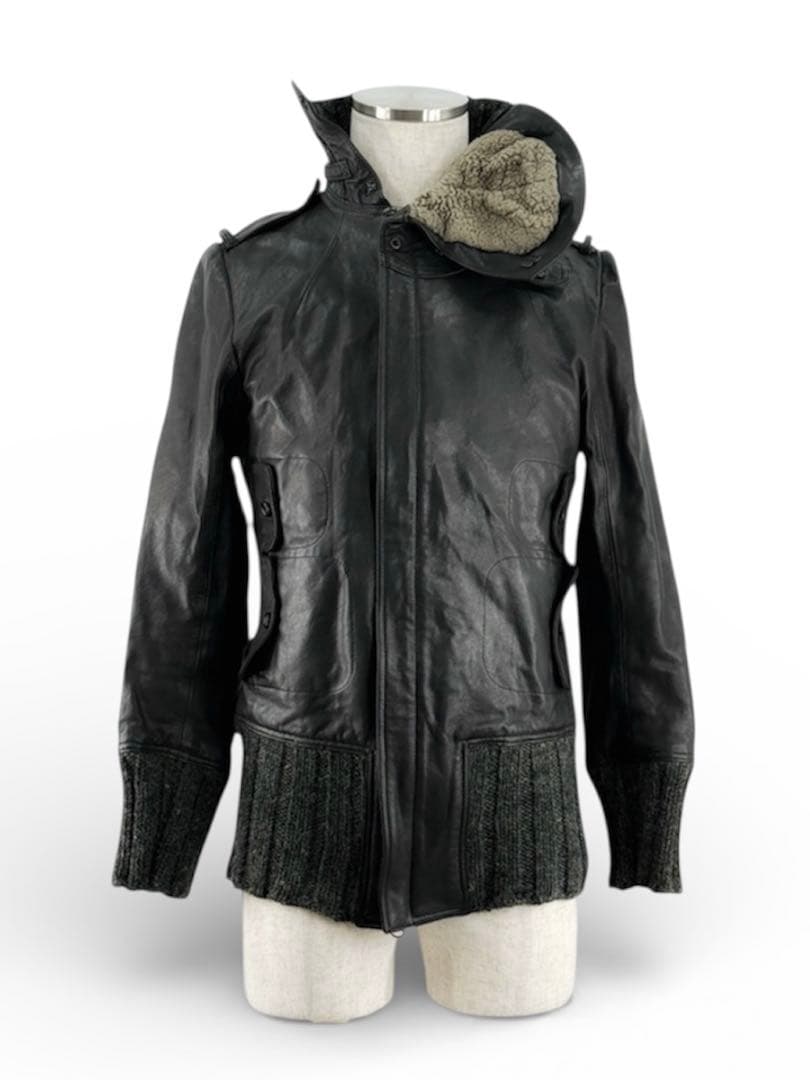 シェアスピリット sharesprit ガスマスク付きレザージャケット 革ジャン