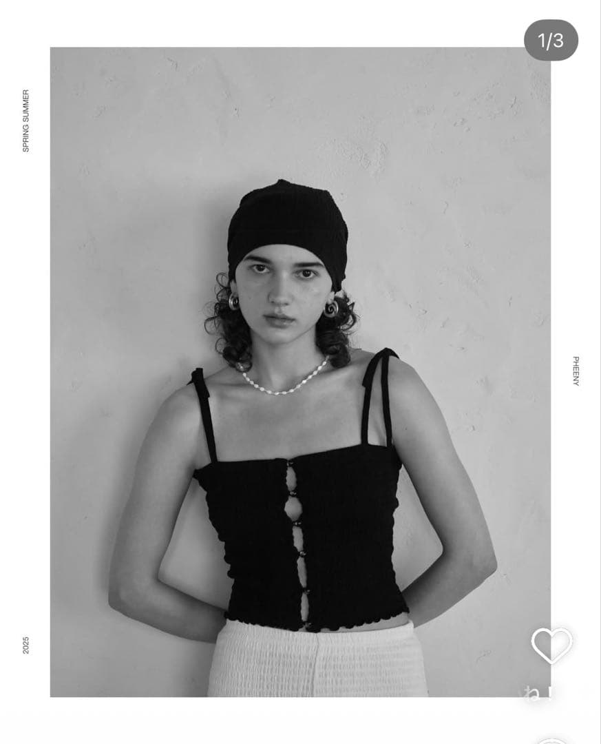 PHEENY / フィーニー　キャミソール Cotton shirring camisole -コットンシャーリングキャミソール-PHEENY