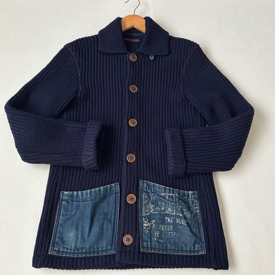 希少 BLUE BLUE ニットジャケット M キムタク ラブジェネ - メルカリ