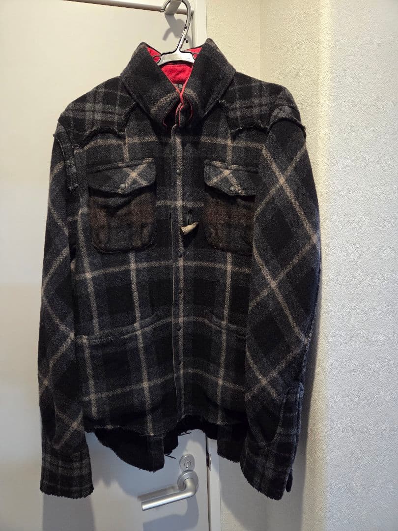 ウールチェックジャケット