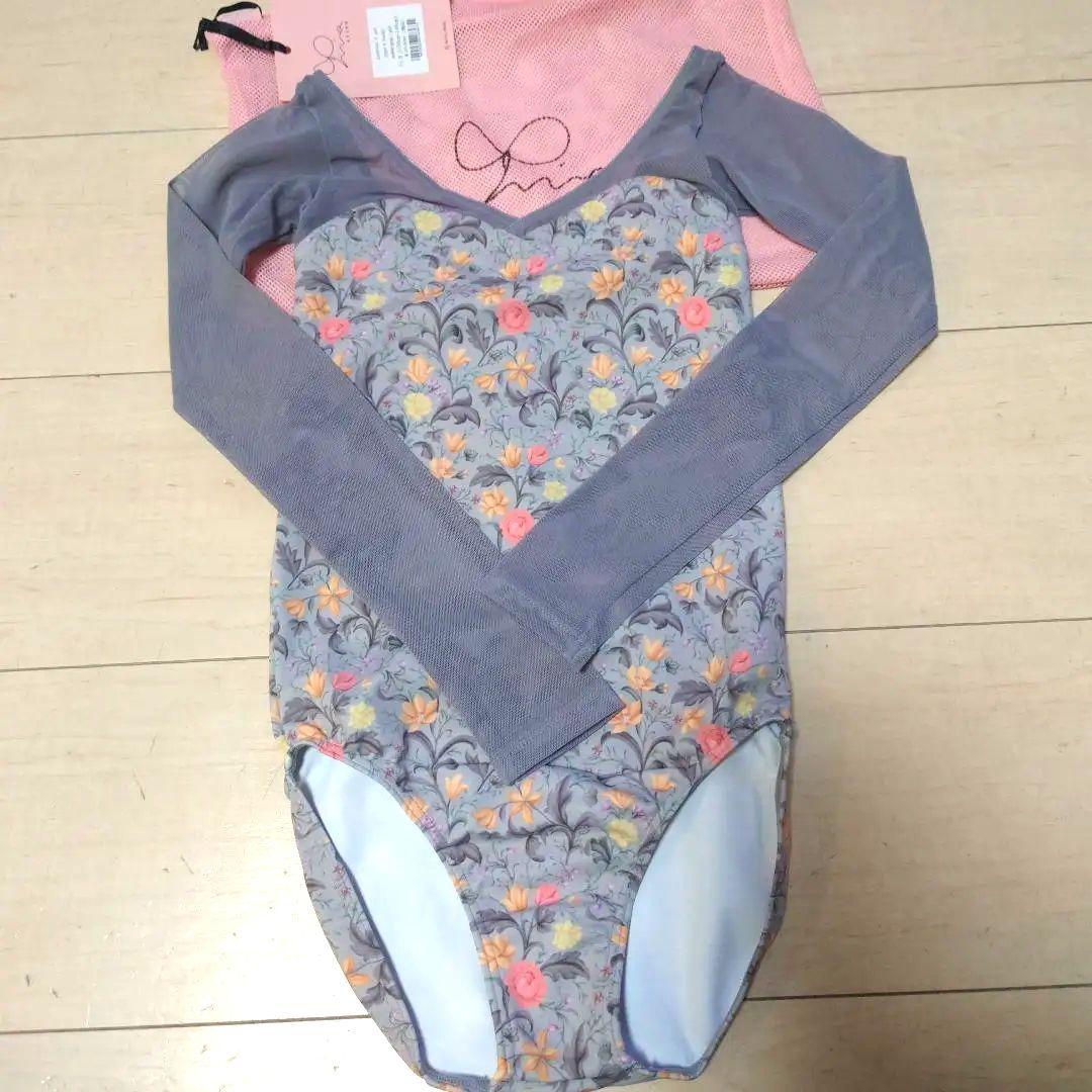 【新品未使用】stina花柄長袖レオタード 130〜140cm stina 花柄ドット長袖レオタード サイズP - メルカリ