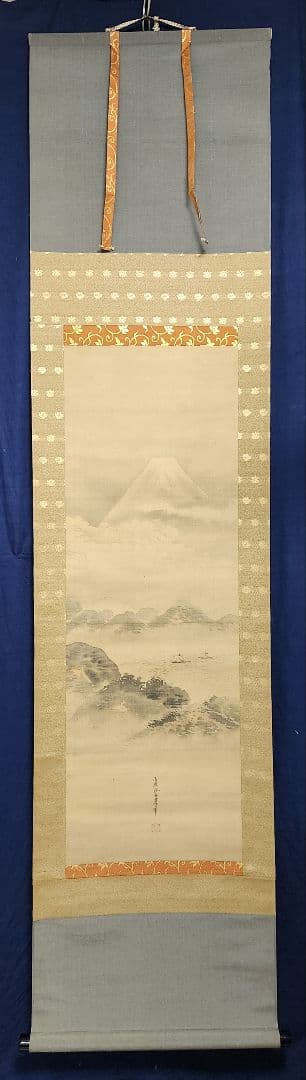 富士山図】清原(狩野)雪信 1000 女流画家 江戸狩野 掛け軸 肉筆 - メルカリ