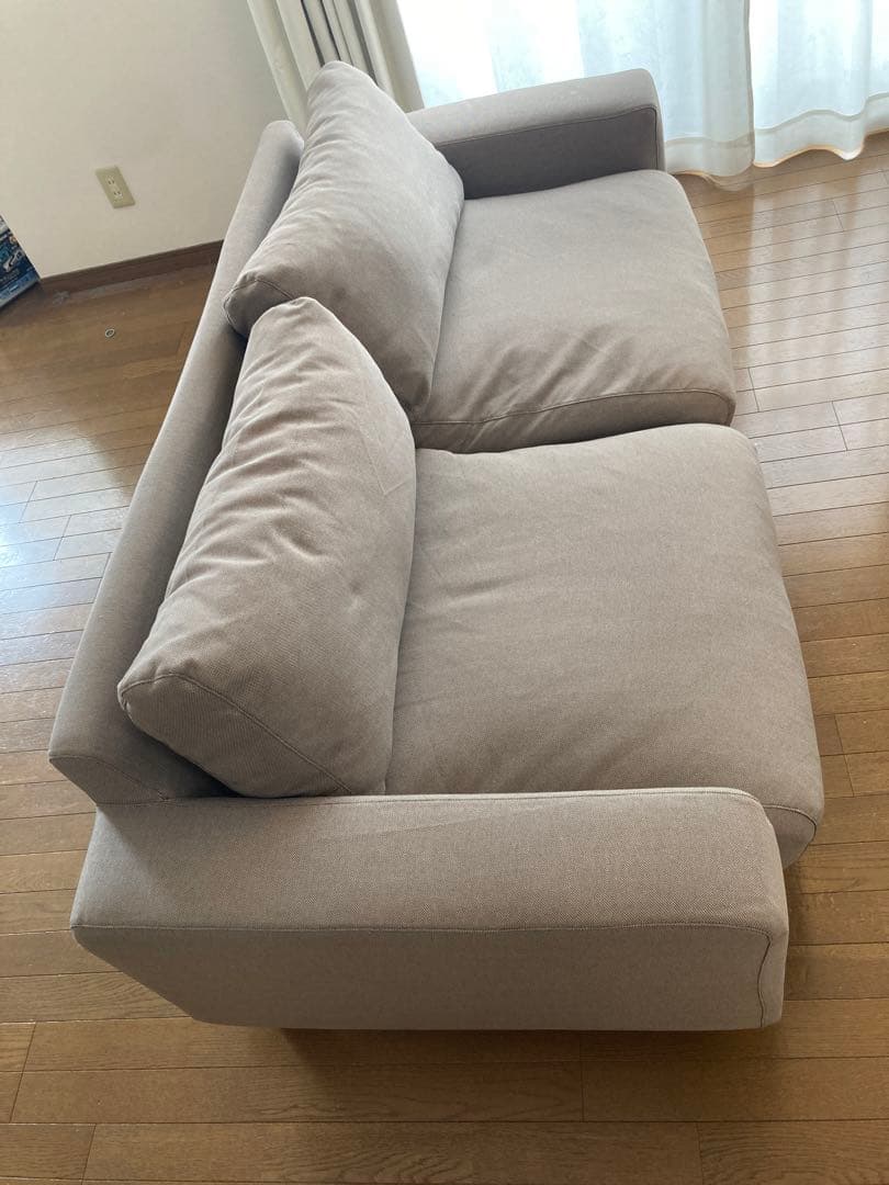 送料込み 無印良品 ソファ 2.5シーター ベージュ グレー