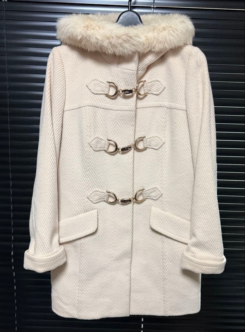 バーバリーブルーレーベル　ダッフルコート　アイボリー　ホワイト系　40