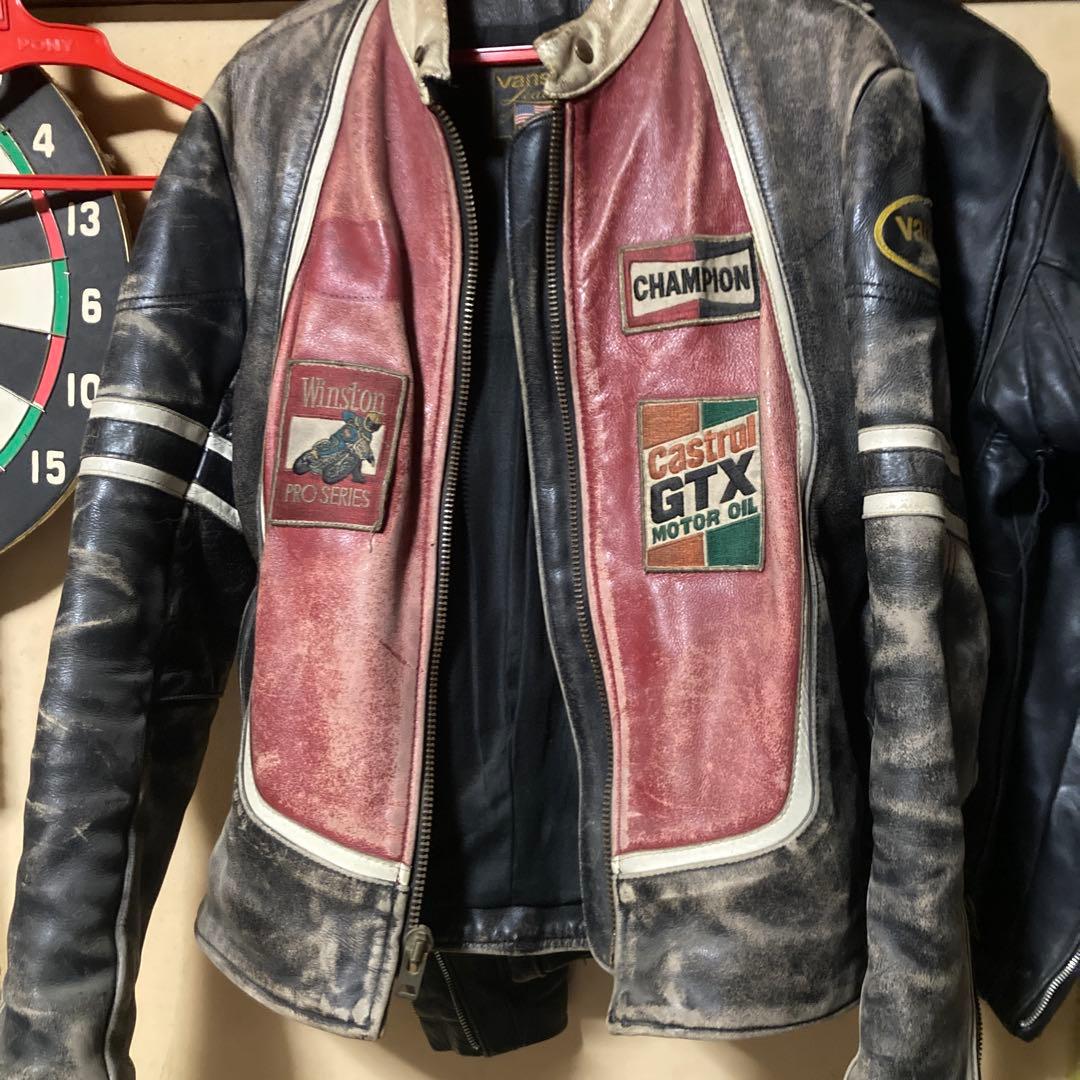 Vanson レザーライダースジャケット42 Vanson Special Custom Doulbe Riders Jacket Type 1ダブルライダース