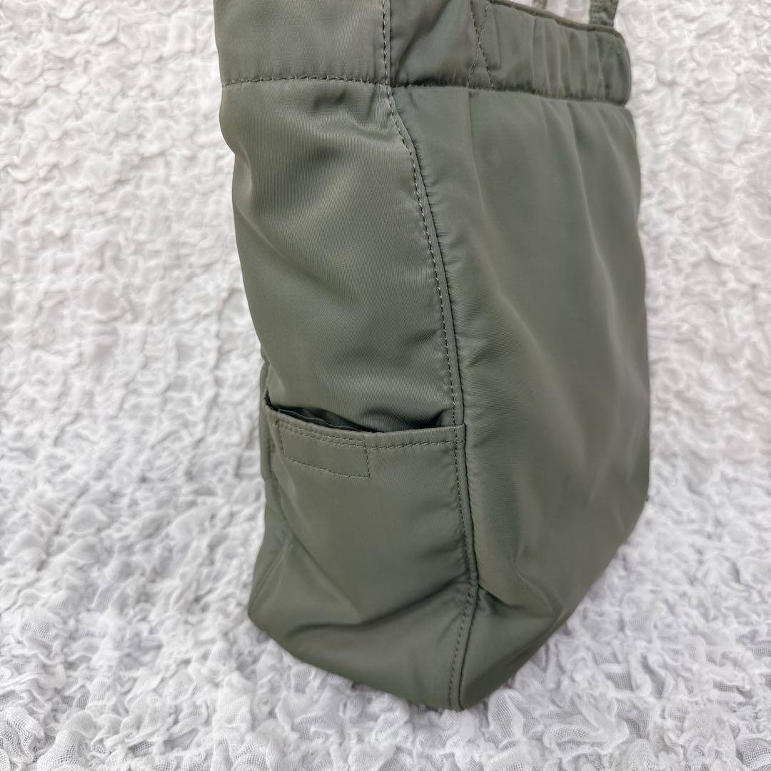 PORTER CREAM トートバッグ カーキ グリーン ナイロン ポーチ付き