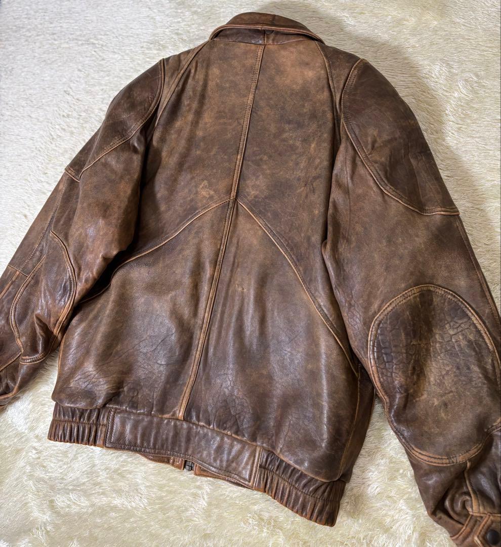 リアルレザー 本革 羊革 中綿入り 裏地キルティング レザージャケット