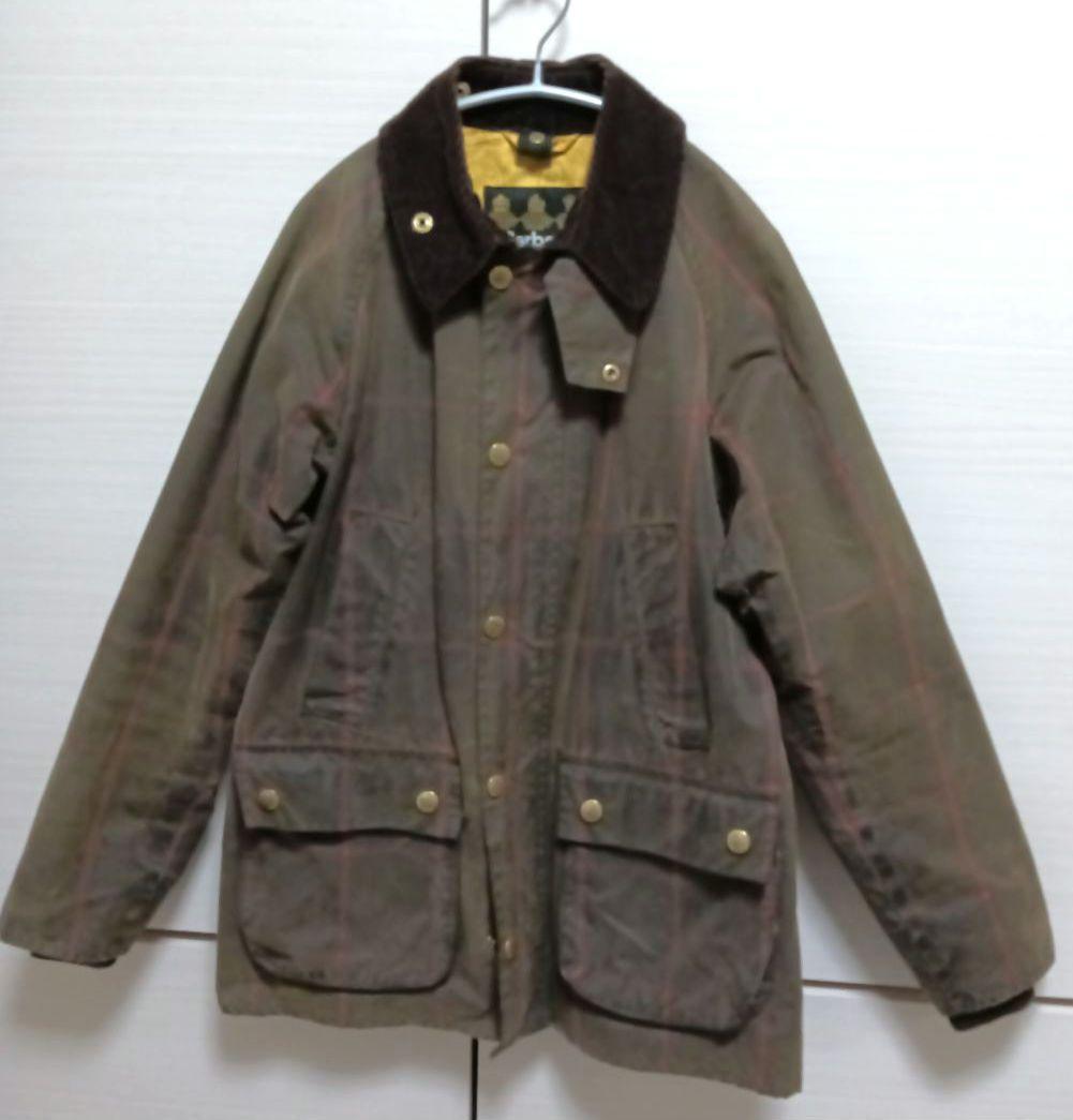 【Barbour】 SL BEDALE WINDOW PANE CHECK　36 HOT Men's BARBOUR @ BEDALE -SL LONG PARKA PLAID LINED GREEN WAXED