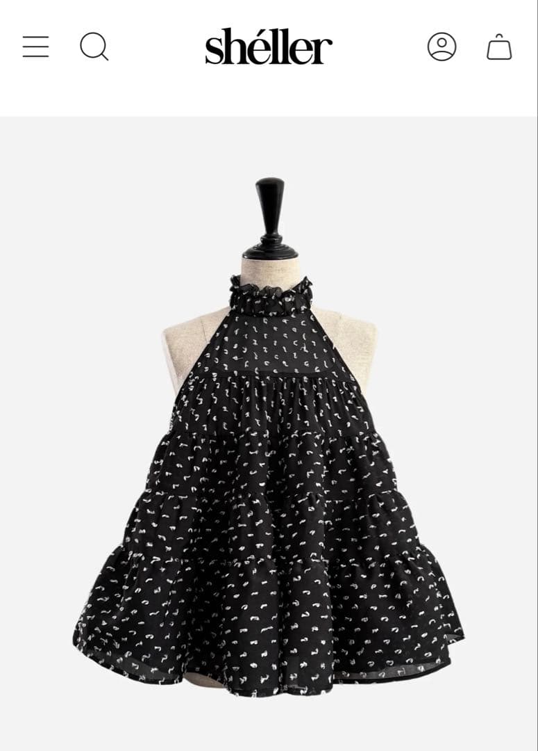 シェリエ　sheller airy dot flare tops