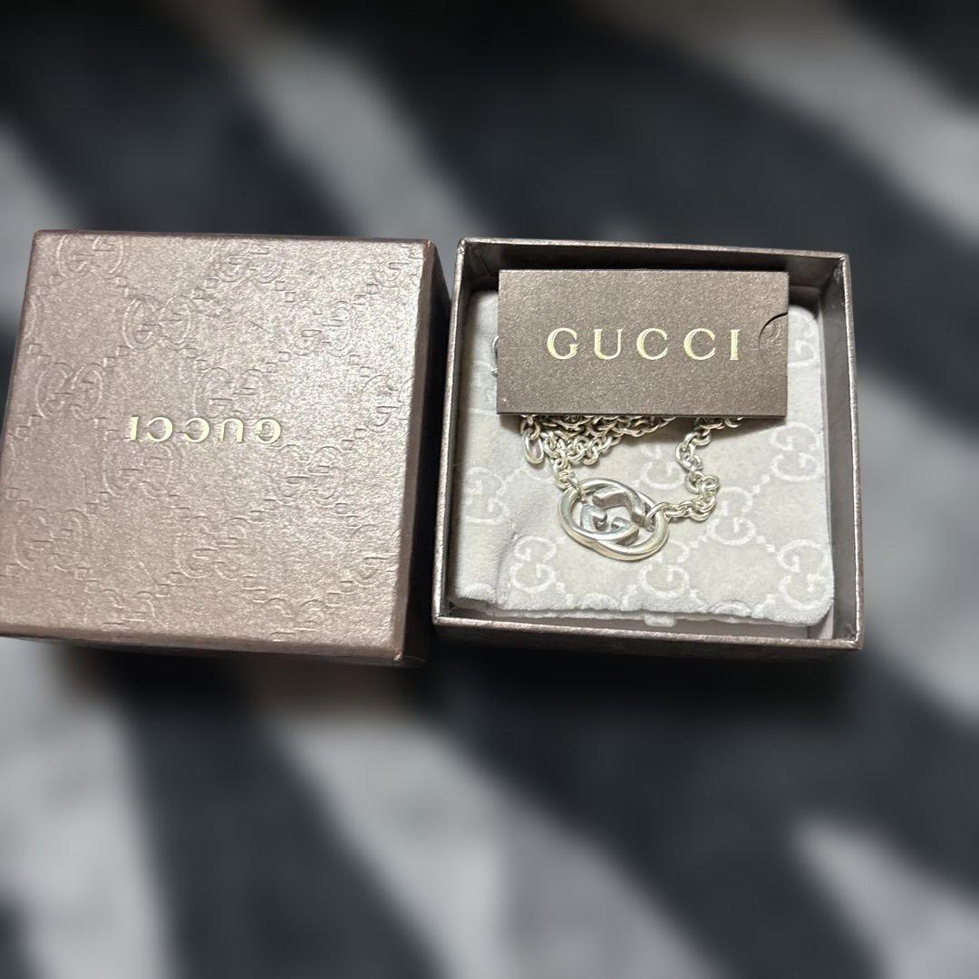 GUCCI シルバー ダブルGロゴ ネックレス - メルカリ