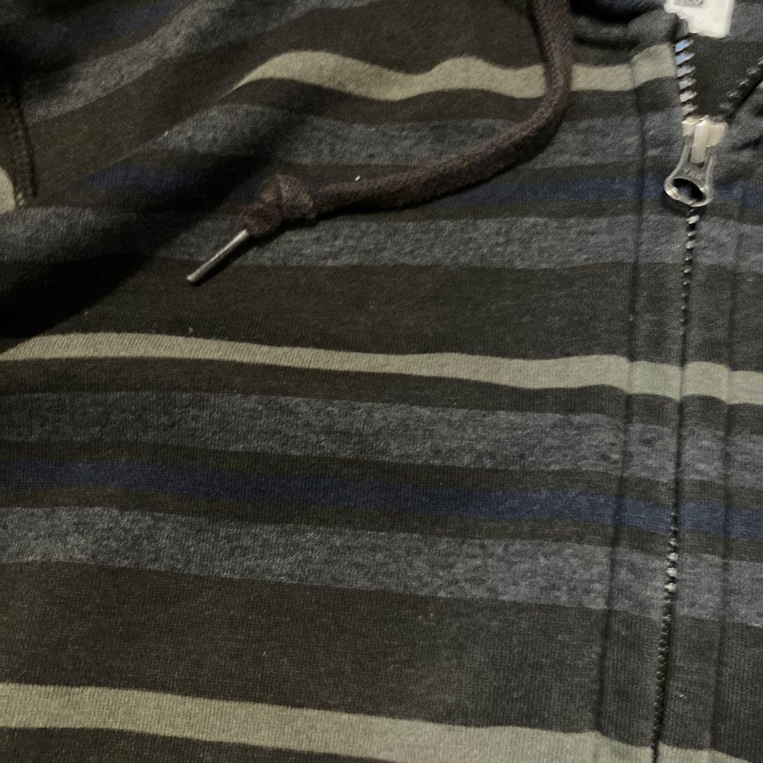 00s old UNIQLO ダブルジップパーカー マルチボーダー - メルカリ