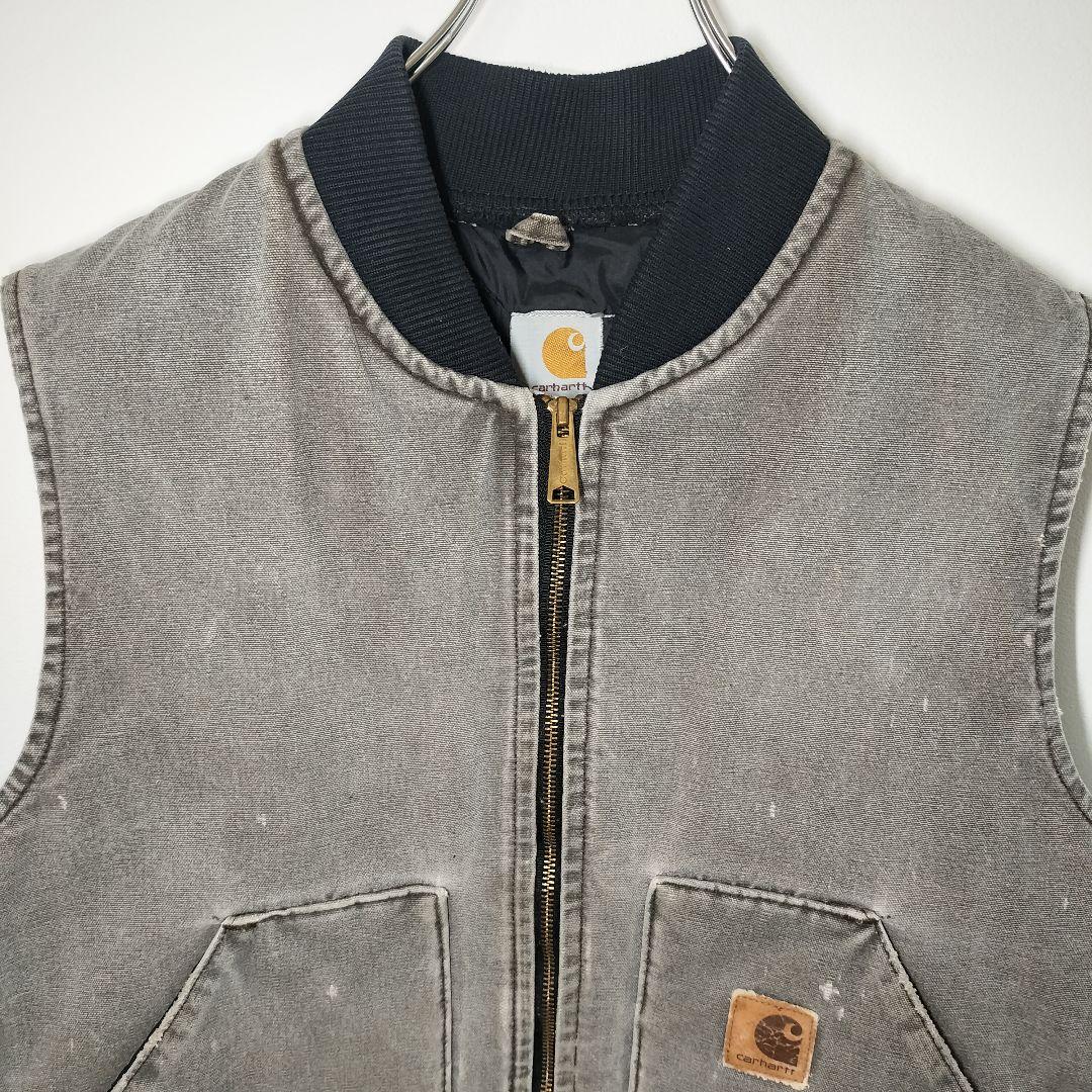 Carhartt カーハート ダック ベスト ブラック フェード グレー L