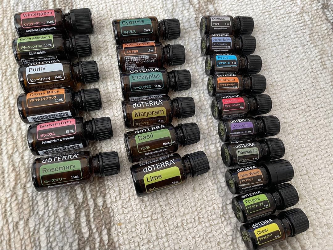 doTERRA エッセンシャルオイルセット 15ml、5ml 22点