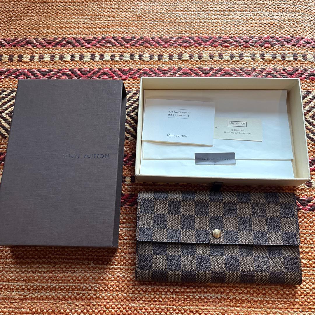 【新品未使用】LOUIS VUITTON ダミエ・エベヌ 長財布（箱付）