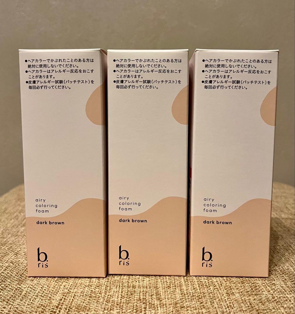 お得　b.ris エアリーカラーフォーム　白髪染め　泡　簡単　ラク　3個セット