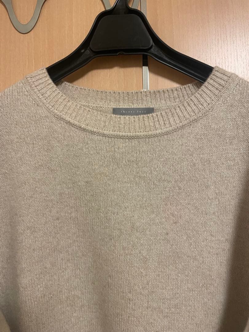 2026SS セオリーリュクス】フードストール付きニット カシミヤ混 M38