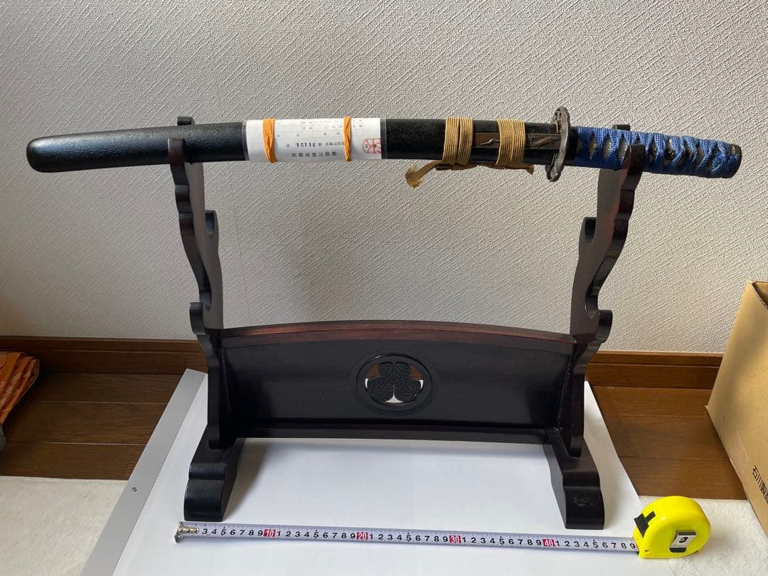 刀掛け　三本掛け　唐木無垢材