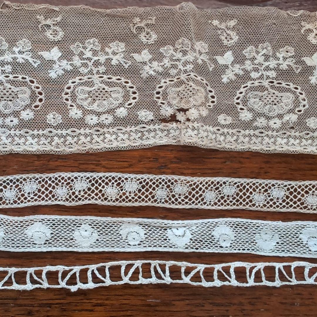 合計長さ約304cm美しいフランスアンティークレース フランスチュール