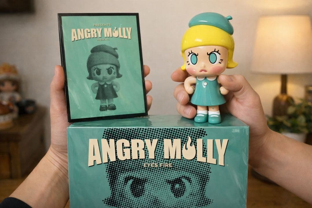 限定996体 POPMART Angry Molly-Eyes Fire