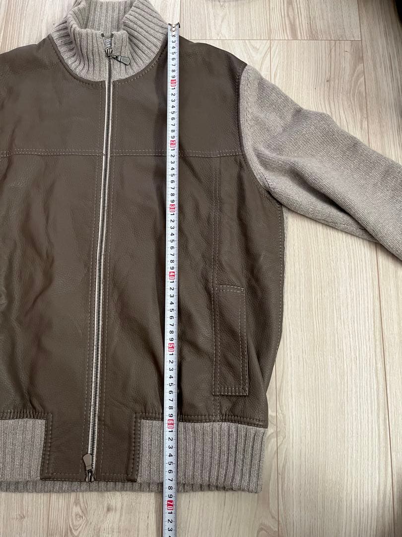 FEDEL ニット革ブルゾン カシミヤイタリア製 - メルカリ