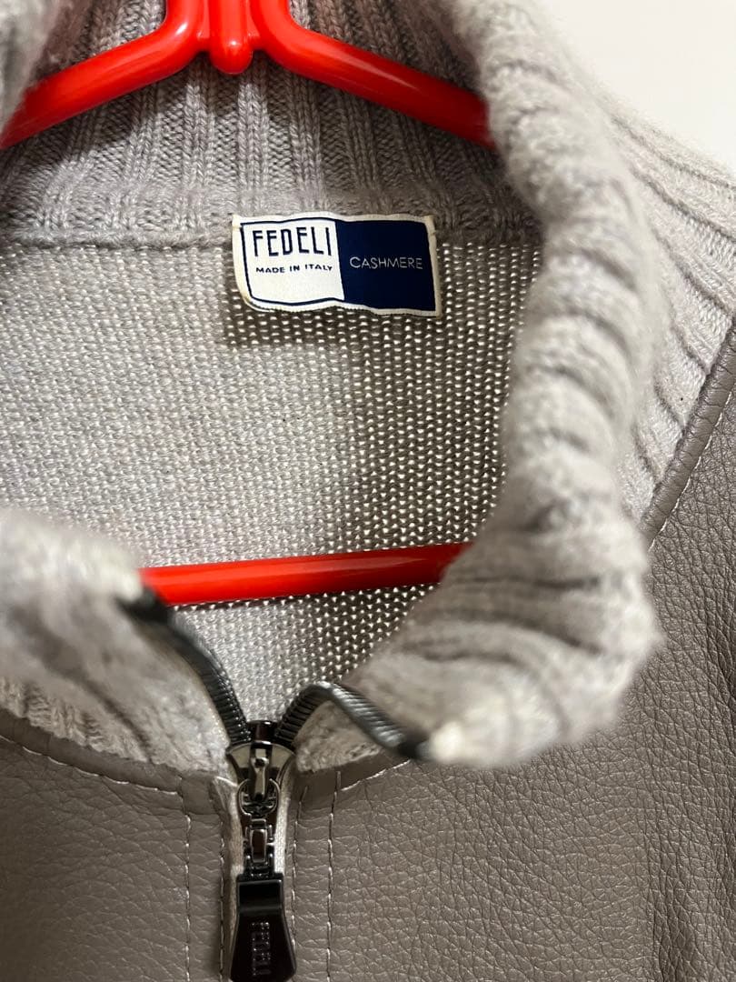 FEDEL ニット革ブルゾン カシミヤイタリア製 - メルカリ