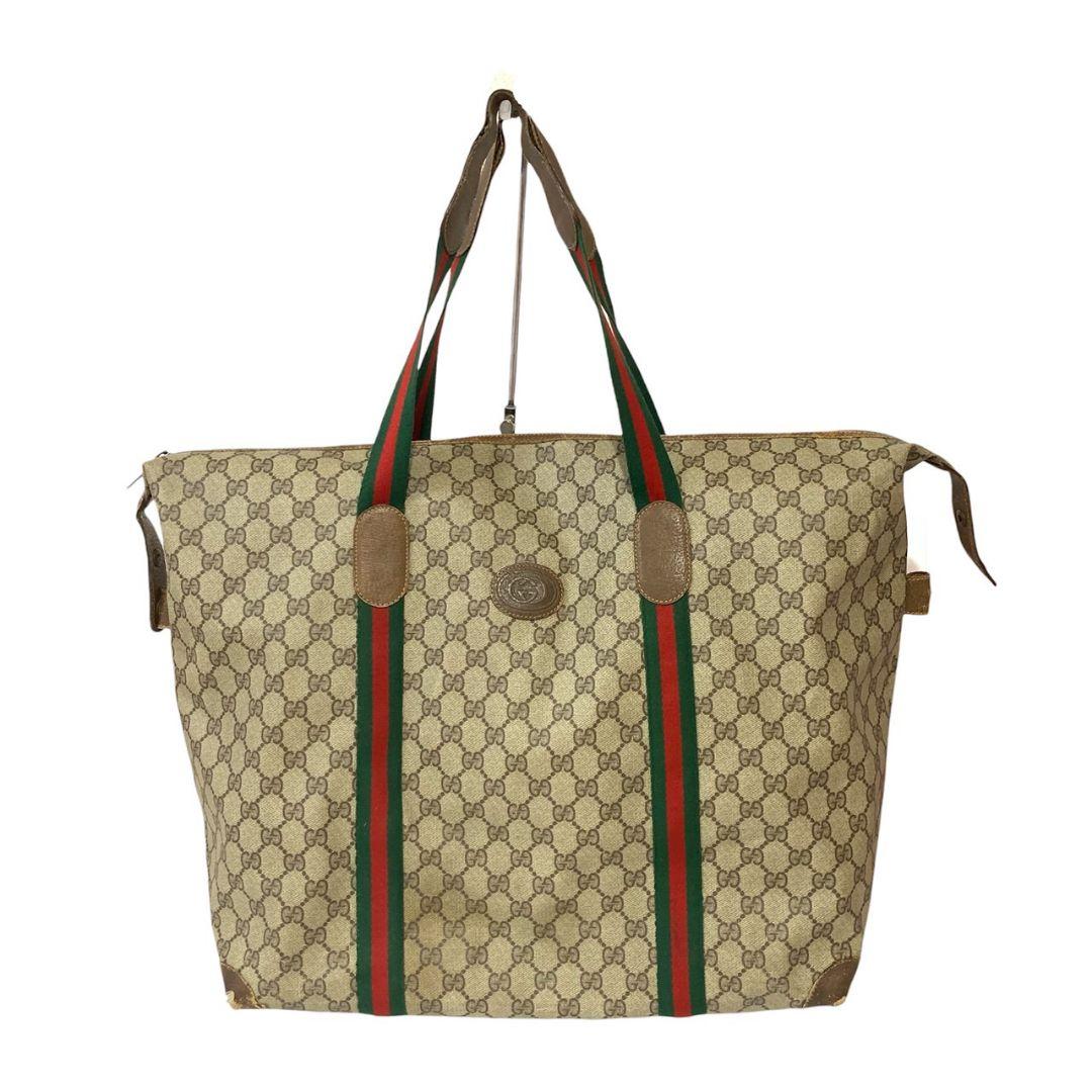 GUCCI グッチ トートバッグ シェリーライン GG柄 PVC 大容量