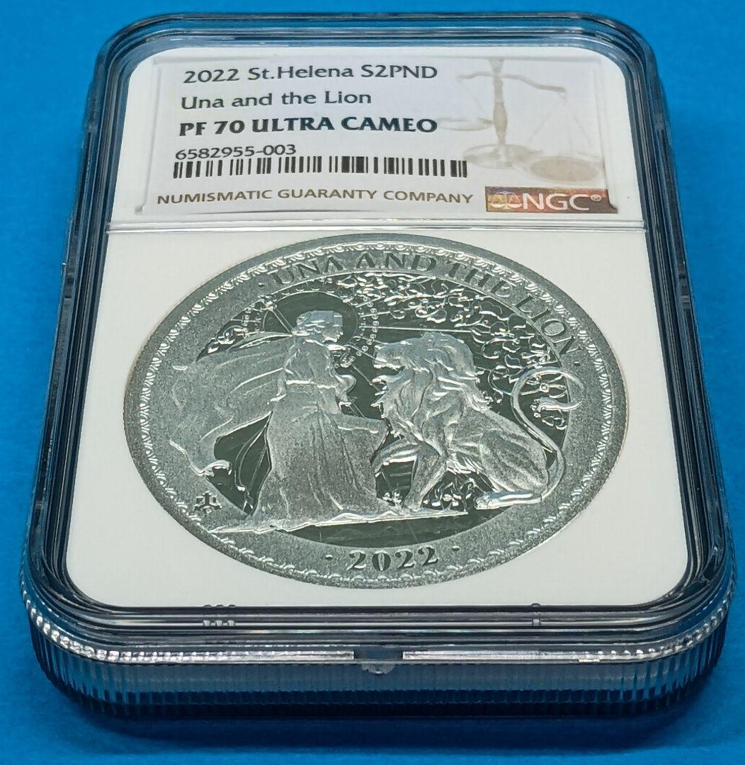 2022 セントヘレナ ウナライオン 2oz プルーフ銀貨 NGC PF70UC - メルカリ