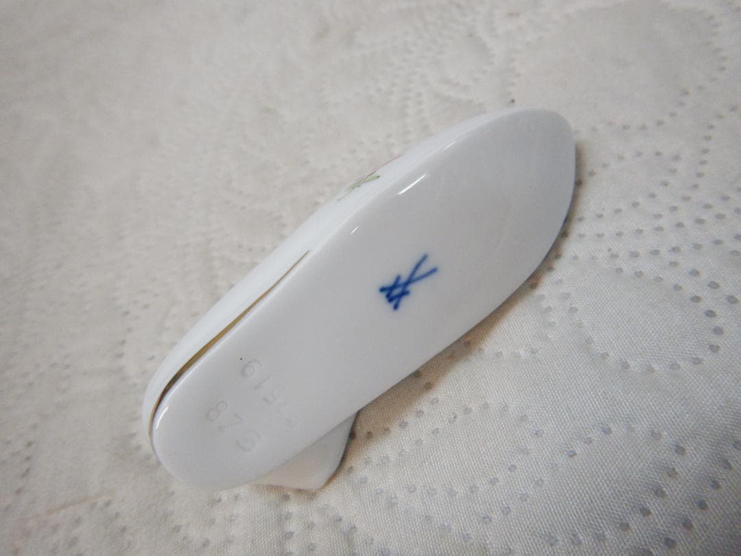 マイセン 花柄 靴型 小物入れ 陶器製 - メルカリ