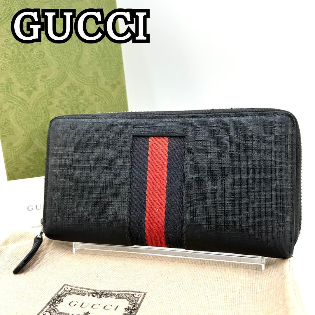 GUCCI グッチ ニューウェブ シェリーライン ラウンドファスナー 長財布 GUCCI（グッチ） 財布 長財布/ラウンドファスナー式 ウェブライン
