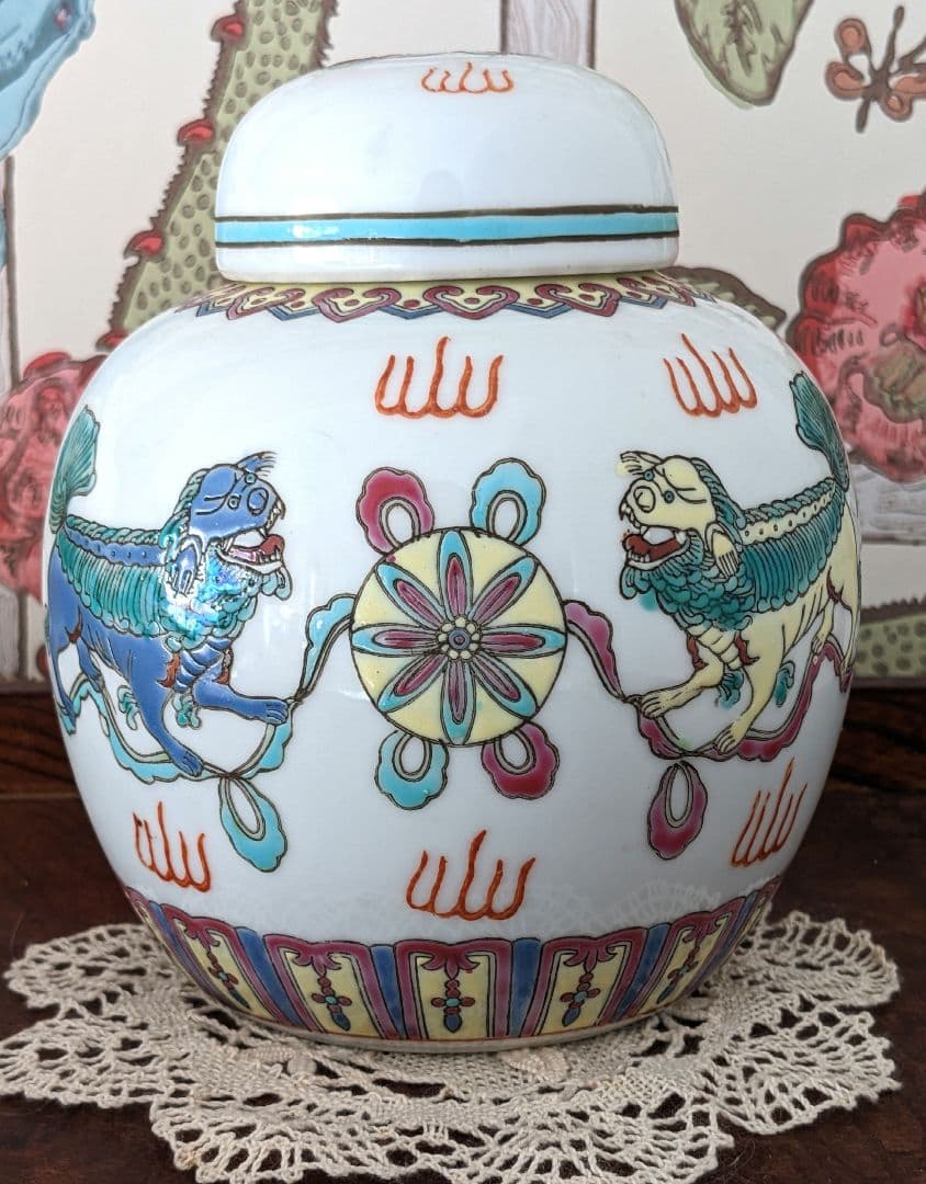 図変わり ◆ 中国　景徳鎮　茶壺　茶入れ ◆ アンティーク 骨董品 ◆ 紅茶壺 34722_1_expand.jpg