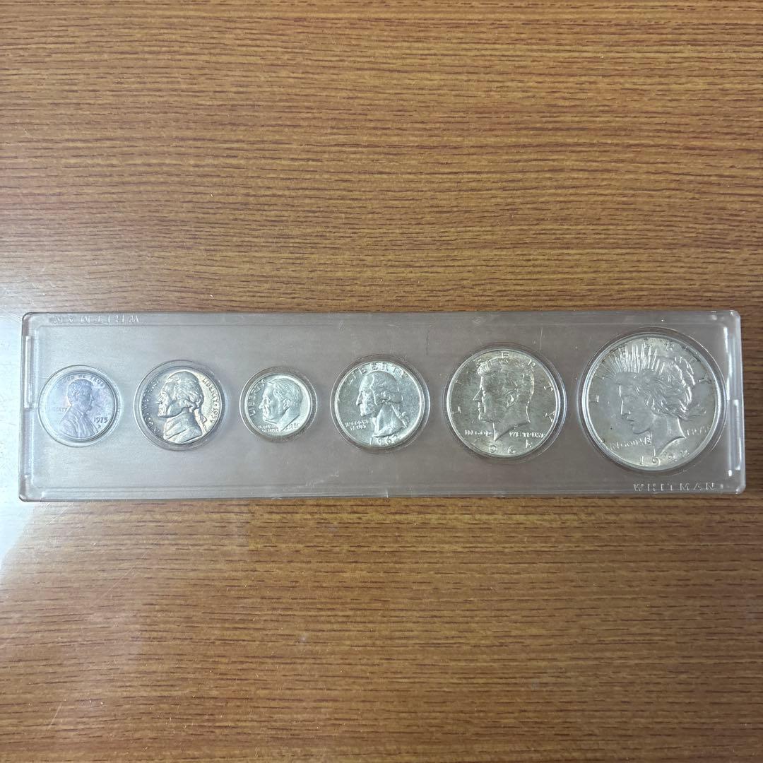 1922年ピースダラー 1964年ケネディハーフダラー などアメリカ古銭銀貨