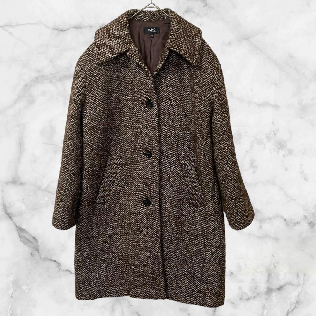 A.P.C アーペーセー　コート　ジャガード　キュプラ　美品　アウター