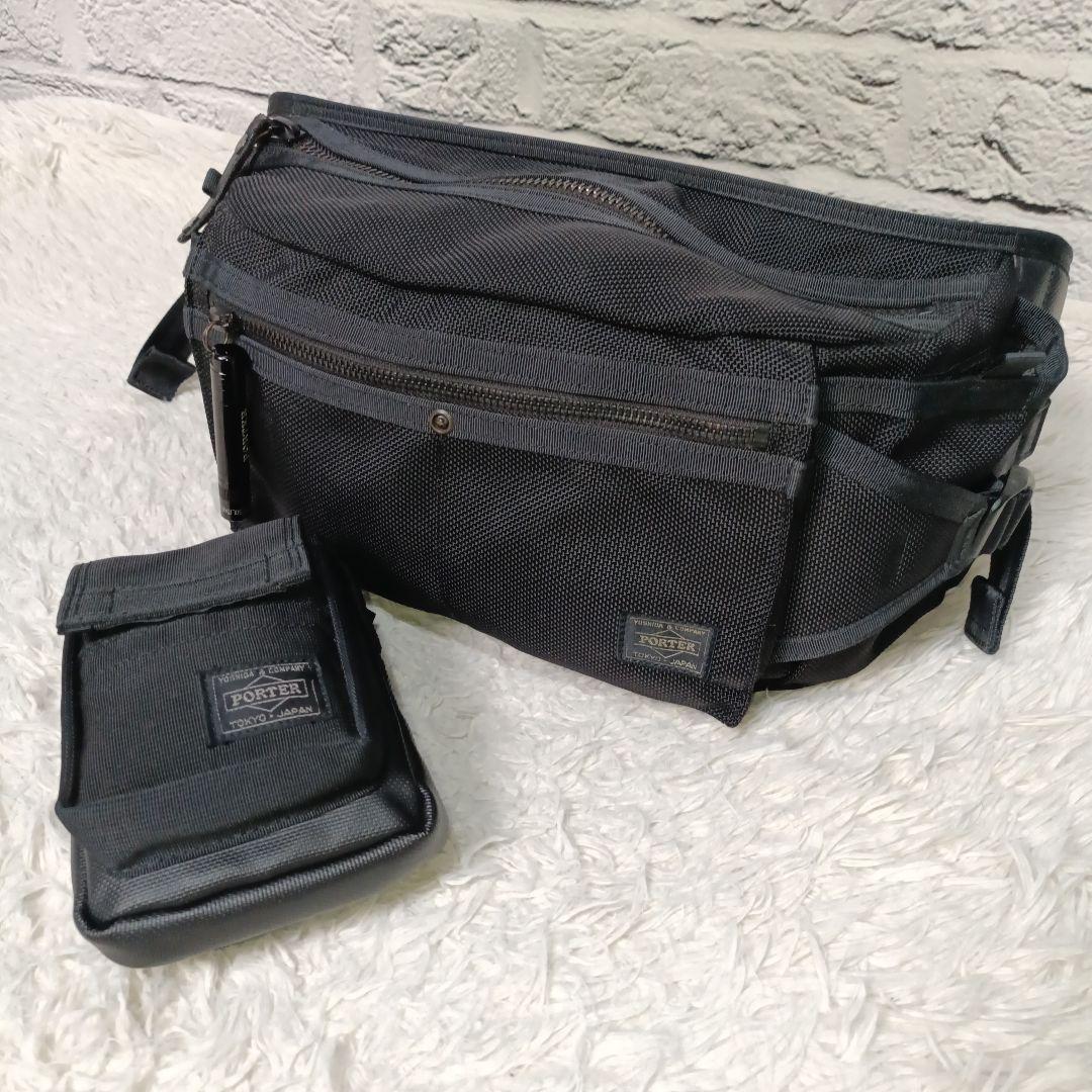 美品■PORTER HEAT ウエストバッグ＋PRISM ポーチ セット 廃盤