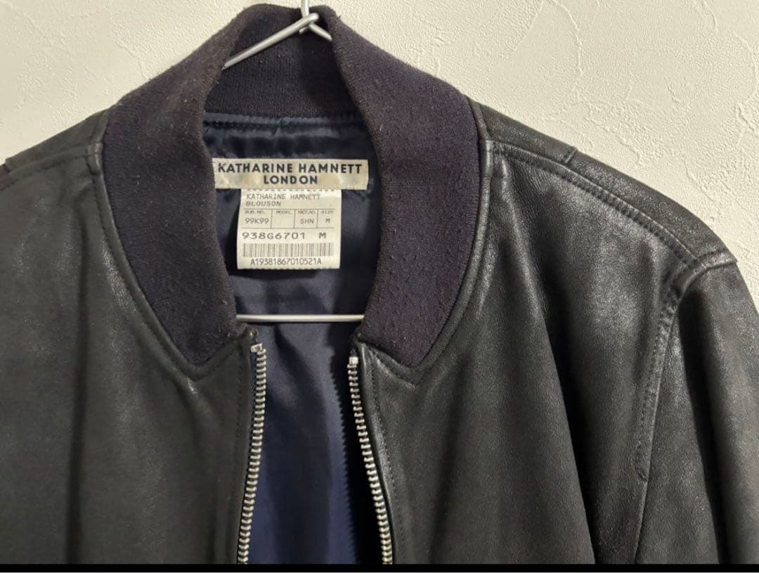 KATHARINE HAMNETT ブルゾン ゴートスキン スエード×レザー