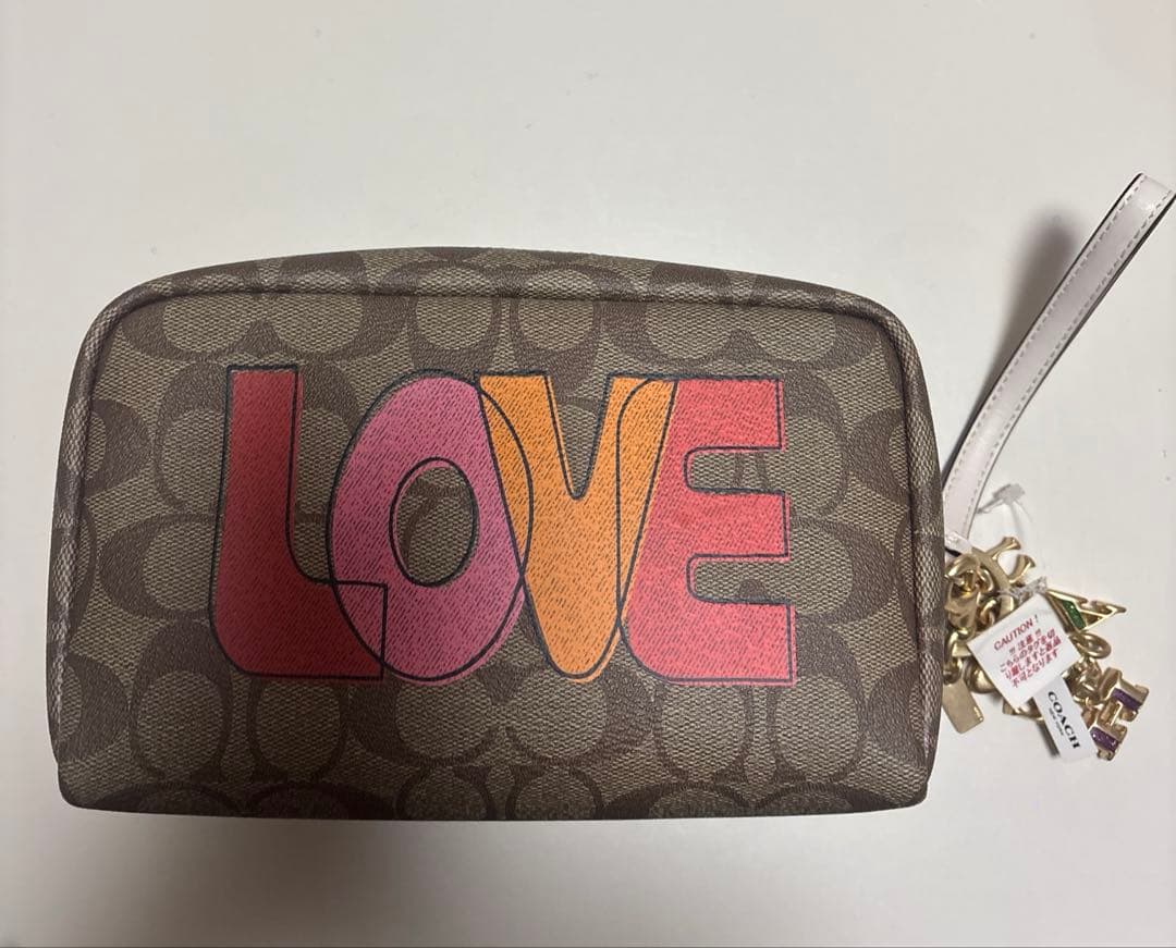 COACH ポーチ　キーホルダー付