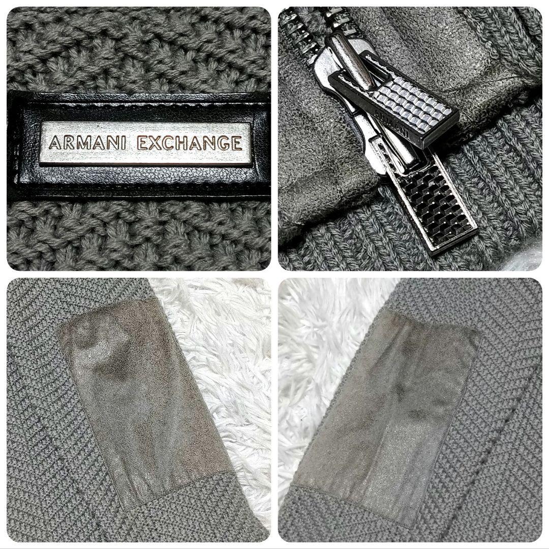 アルマーニエクスチェンジ ドライバーズニット ダブルジップ フェイク