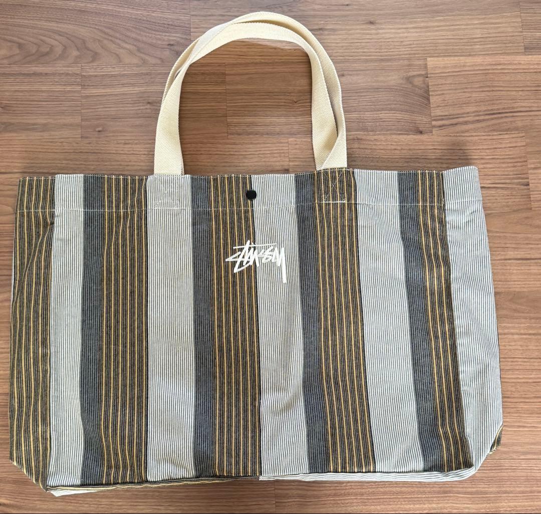 岩*明様 Stussy ステューシー　ストライプ トートバッグ 大
