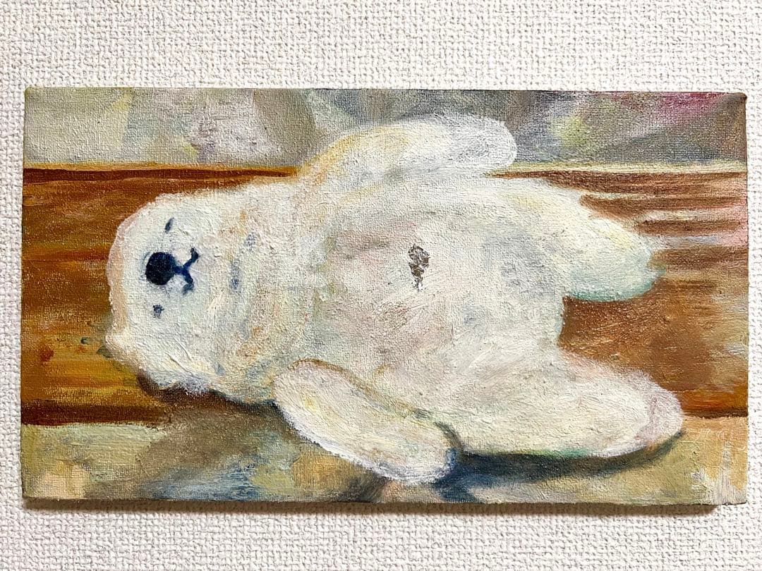 【M4号】もんちゃん#20 原画 しろくま 絵本のステッカー】おいしそうなしろくま ホワイト【しろくまシリーズ