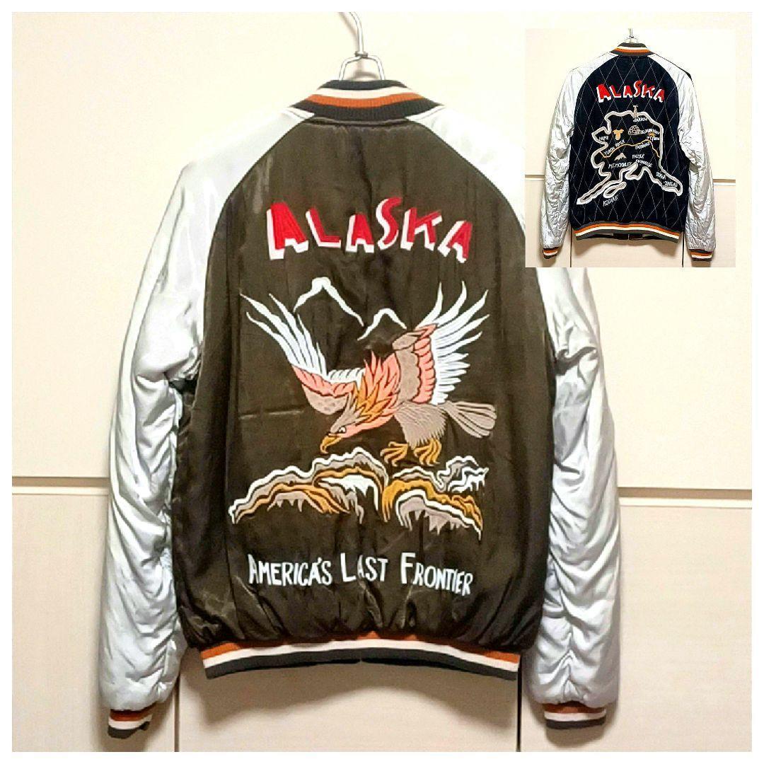 Hideya　美品★ヒューストン　ALASKA　リバーシブ 中綿スカジャン