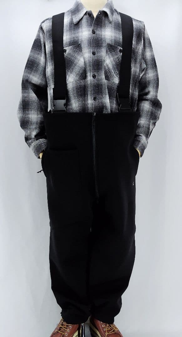パンツ BONDING KNIT OVERALL(BLK)L