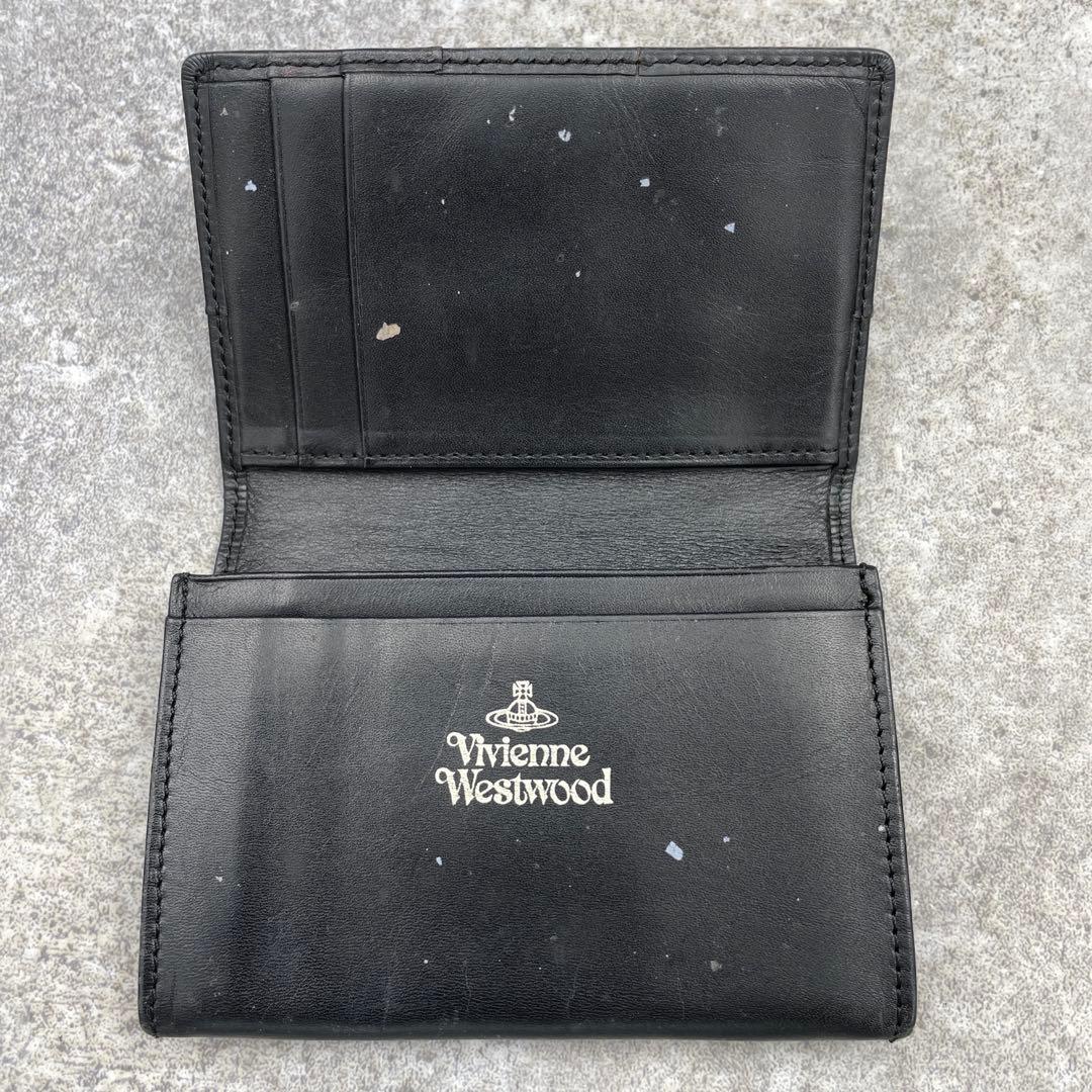 微美品】ヴィヴィアンウエストウッド カードケース レザー 黒 ブラック