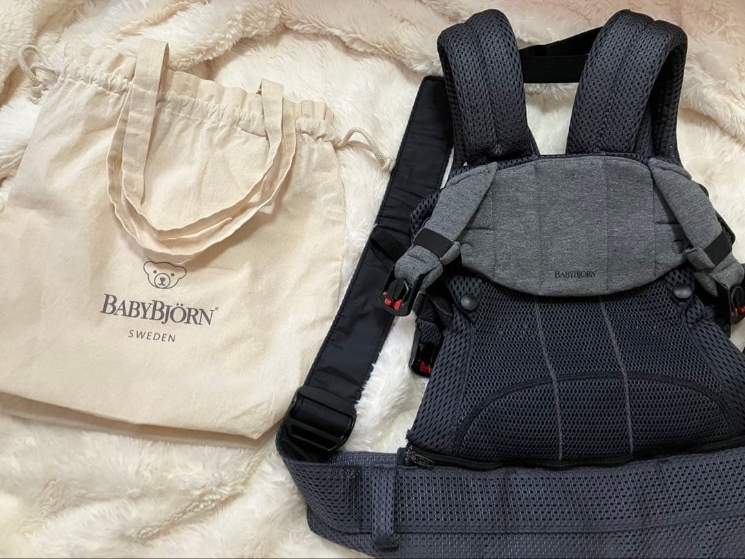 BABYBJÖRN 抱っこ紐 メッシュ グレー ハーモニー　ベビービョルン