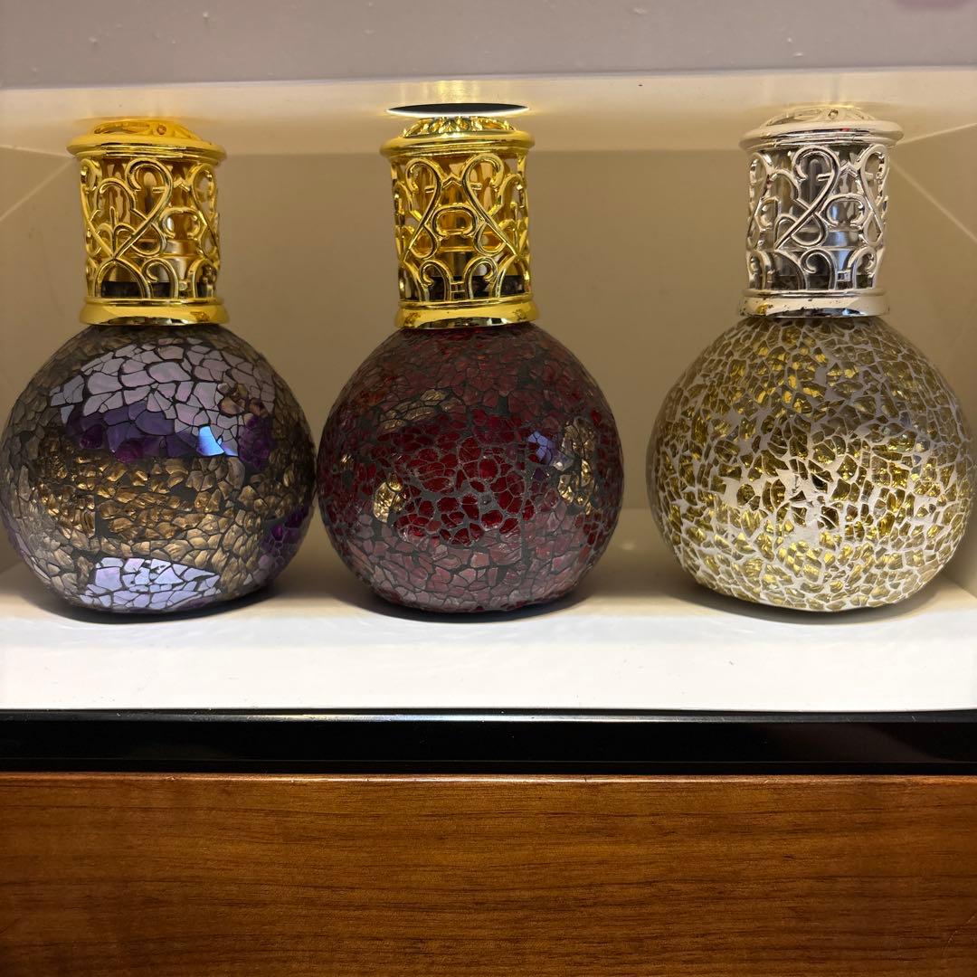 きときと アロマフレグランスランプ　紫、赤、金3個セット