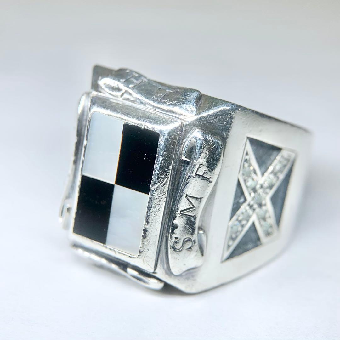 ジャスティンデイビス SEX リング 925 白蝶貝 オニキス 燻 25号相当 SEX リング | ジャスティン デイビス（JUSTIN DAVIS）公式通販サイト