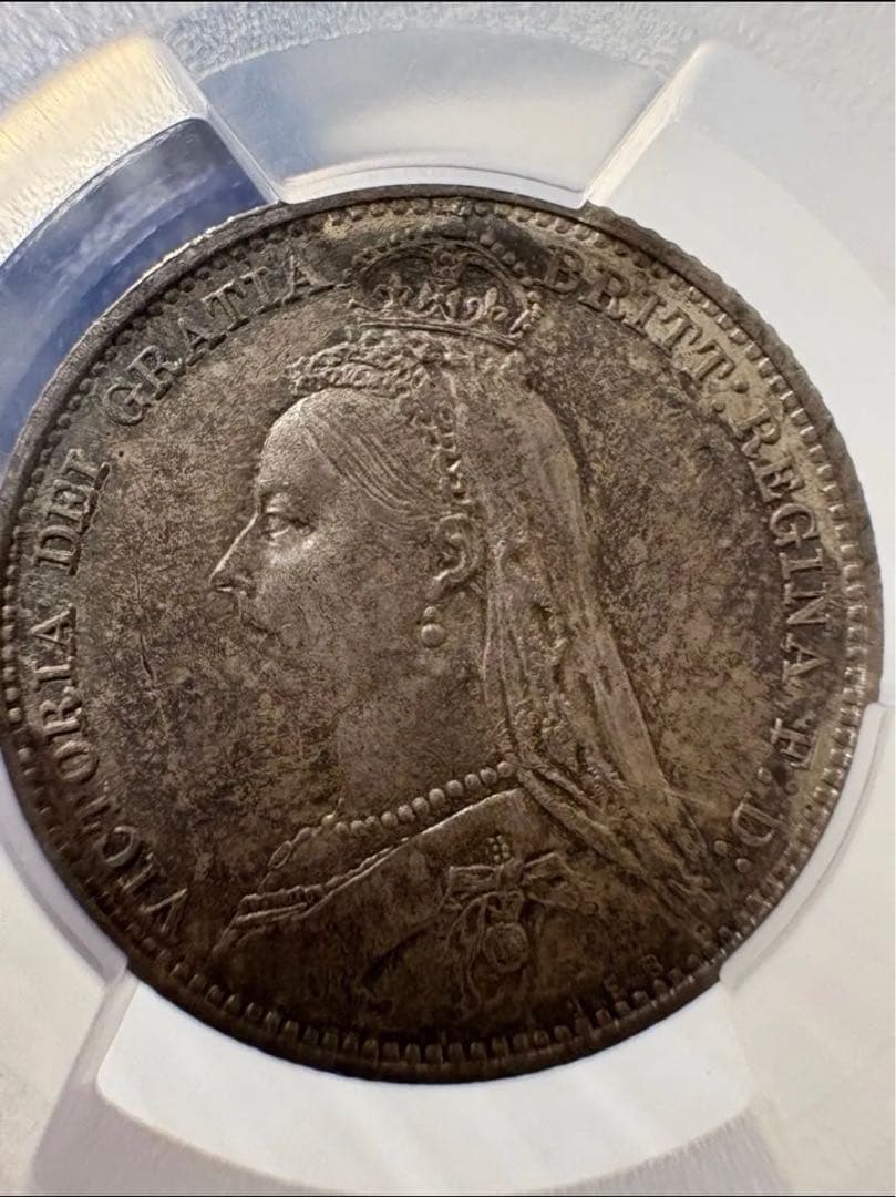 1891年ヴィクトリア女王 6ペンス銀貨 PCGS MS64 古銭 銀貨 未使用