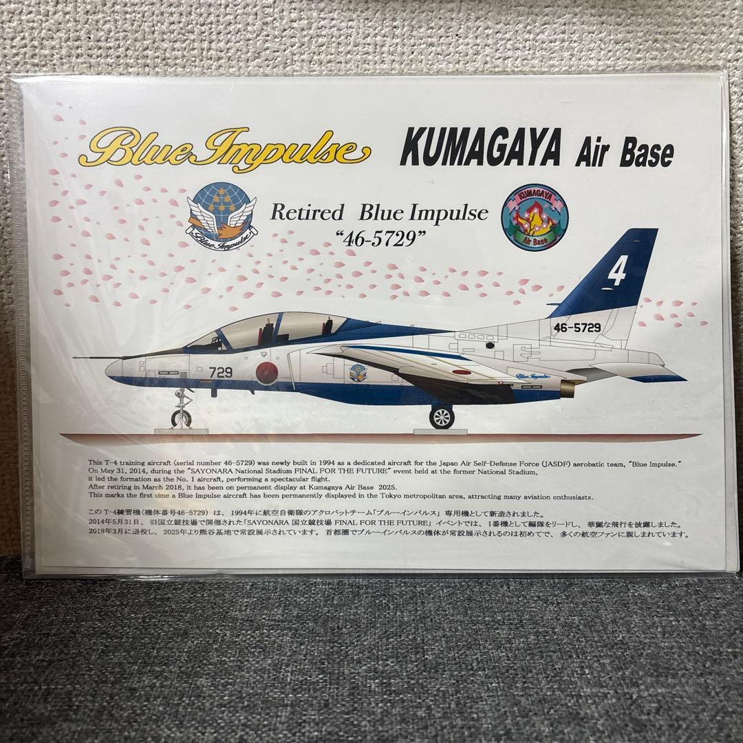 T-4 ブルーインパルス A4イラストアートポスター&ブロック模型セット