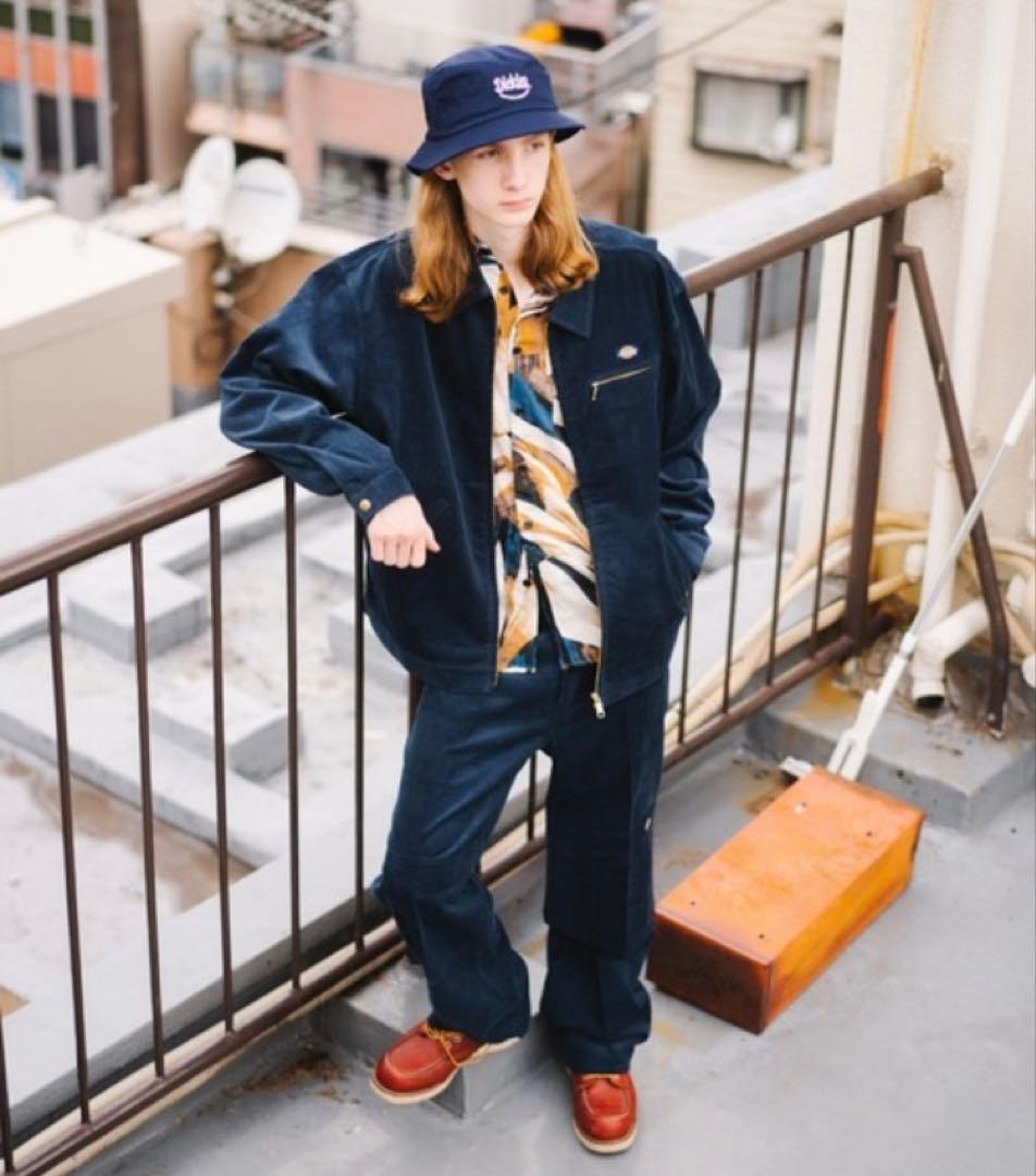 【勝徳】ディッキーズ　コーディロイ セットアップ　ネイビー　ジャケット Dickies×OPENING ACT] TRツイルリラックスフィットワークテーラード